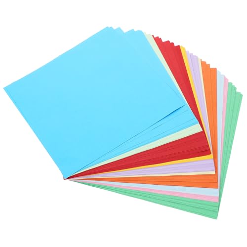 HOODANCOS 400 Stück Buntes Origami DIY Origami Paper farbig Farbe Handwerk DIY-Bastelpapier falten Origami -Papierdekorationen Origami-Faltpapier Origami-Papier basteln Origami-Papiermodell von HOODANCOS