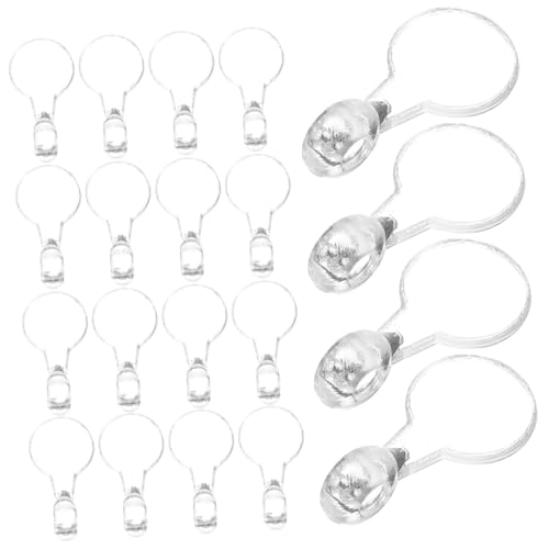 HOODANCOS 400Stücke Kleine Durchsichtige Plastikbügel für Schmuckherstellung Aufklebbügel für Ohrringe Anhänger und Designs Leicht und Einfach zu Handhaben von HOODANCOS