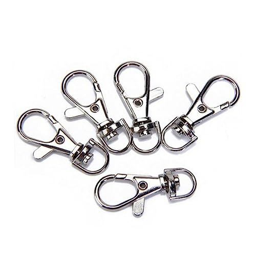 HOODANCOS 40Stücke Drehbarer Metall Karabinerhaken Schlüsselanhänger Teiliges Set Silber Robuster Verschluss für DIY Projekte Schlüsselringe Hundeleinen und Bastelarbeiten HOODANCOS 40Stücke Drehbarer Metall Karabinerhaken Schlüsselanhänger Teiliges Set Silber Robuster Verschluss für DIY Projekte Schlüsselringe Hundeleinen und Bastelarbeiten von HOODANCOS
