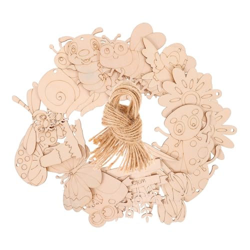 HOODANCOS 48 Sätze Unfertige Holzschneider für DIY Kreative Holzformen für Bastelarbeiten für Malerei und Dekoration bei Hochzeiten und Festen HOODANCOS 48 Sätze Unfertige Holzschneider für DIY Kreative Holzformen für Bastelarbeiten für Malerei und Dekoration bei Hochzeiten und Festen von HOODANCOS
