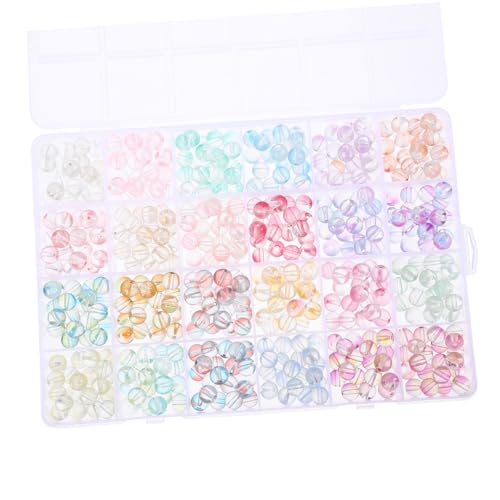 HOODANCOS 480 Stück Glasgelee -perlen Armbandherstellung Spacer Erwachsene Schmuck Making Kit Bausatz Perlenabstandshalter Für Die Schmuckherstellung Abstandsperlen Selber Machen Acryl von HOODANCOS