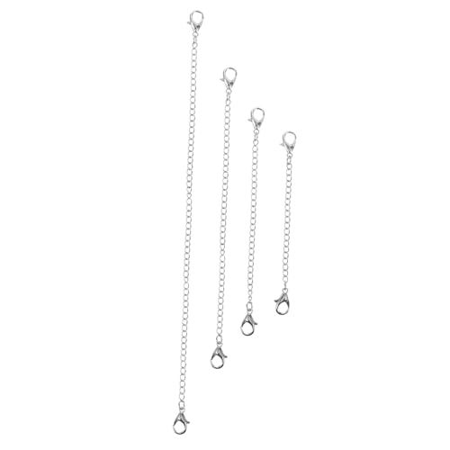 HOODANCOS 4Stücke Schmuckverlängerungsketten Verstellbare DIY Armband und Fußkettchenverlängerungen Langlebige Metallkette für Einfaches Basteln und Schmuckherstellung von HOODANCOS