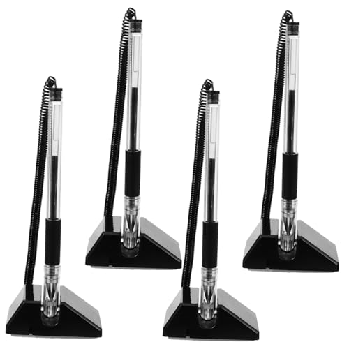 HOODANCOS 4Stücke Schreibtisch Kugelschreiber mit Stifthalter Stabiler Signierstift für Bürobedarf Schwarze Langlebiges Design für Geschäftliche Anlässe HOODANCOS 4Stücke Schreibtisch Kugelschreiber mit Stifthalter Stabiler Signierstift für Bürobedarf Schwarze Langlebiges Design für Geschäftliche Anlässe von HOODANCOS