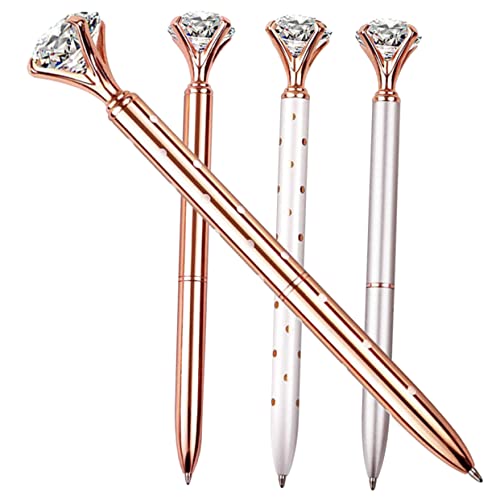 HOODANCOS 4Stücke Teiliges Diamant Kugelschreiber Glitzernde Schreibstifte Für Schule Büro Und Besondere Anlässe Für Damen von HOODANCOS
