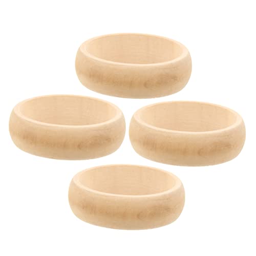 HOODANCOS 4Stücke Unfertige Holzringe Natürliche Runde Holzarmbänder für DIY Schmuckherstellung Glatte Oberfläche Leicht und Stark und Erwachsene Bastelbedarf HOODANCOS 4Stücke Unfertige Holzringe Natürliche Runde Holzarmbänder für DIY Schmuckherstellung Glatte Oberfläche Leicht und Stark und Erwachsene Bastelbedarf von HOODANCOS