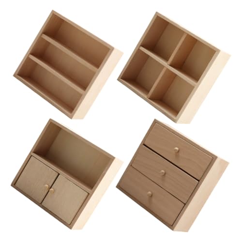 HOODANCOS 4pcs DIY Miniatur Holzkabinett Realistische Puppenhausmöbel Winzige Hausmöbel Puppenhaus Küche Zubehör Miniatur Schlafzimmer Möbel HOODANCOS 4pcs DIY Miniatur Holzkabinett Realistische Puppenhausmöbel Winzige Hausmöbel Puppenhaus Küche Zubehör Miniatur Schlafzimmer Möbel von HOODANCOS