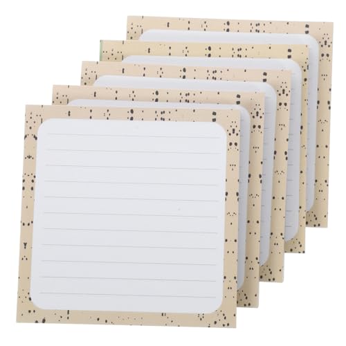 HOODANCOS 5 Notizbuch Karteikarten weiß gefüttert kleiner Notizblock Registerkarten kleine Karteikarte Name Karteikarten Memo-Notizblöcke Karteikarte Notizblock Memo -Pad Papier Gelb von HOODANCOS