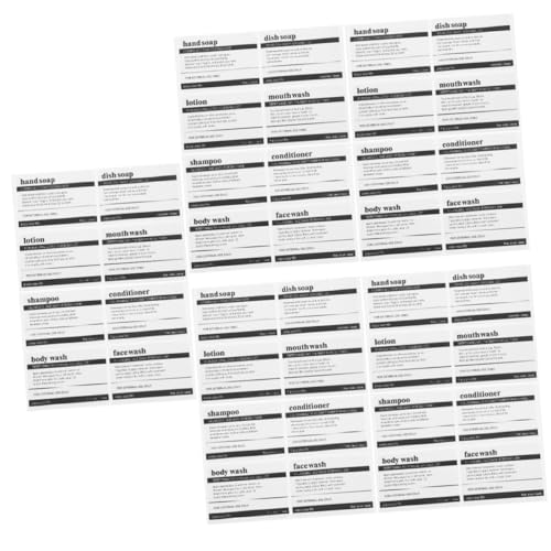 HOODANCOS 5 Sätze Etiketten Für Toilettenartikel Körper Make -up -organisation Aufkleber Waschen Shampoo Conditioner Body Waschetiketten Badezimmerprodukt Pvc Selbstklebend 8 Blätter * 5 HOODANCOS 5 Sätze Etiketten Für Toilettenartikel Körper Make -up -organisation Aufkleber Waschen Shampoo Conditioner Body Waschetiketten Badezimmerprodukt Pvc Selbstklebend 8 Blätter * 5 von HOODANCOS