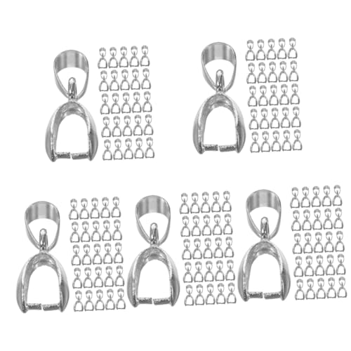 HOODANCOS 5 Sätze Jade -anhängerklemme Reiz Hängend Schmuck Schließe Schlüssel Für Verschluss Perle Fassverbinder Anhänger Der Kaution Legierung Silver 50 Stück * 5 HOODANCOS 5 Sätze Jade -anhängerklemme Reiz Hängend Schmuck Schließe Schlüssel Für Verschluss Perle Fassverbinder Anhänger Der Kaution Legierung Silver 50 Stück * 5 von HOODANCOS