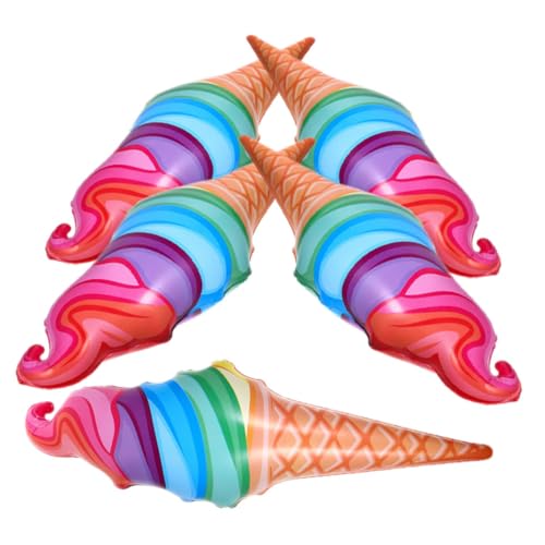 HOODANCOS 5 Stück Aufblasbare Eiscreme Ballons aus PVC Sommer Dekoration für Partys Kindergeburtstage und Fotoshootings für und Außeneinsatz von HOODANCOS
