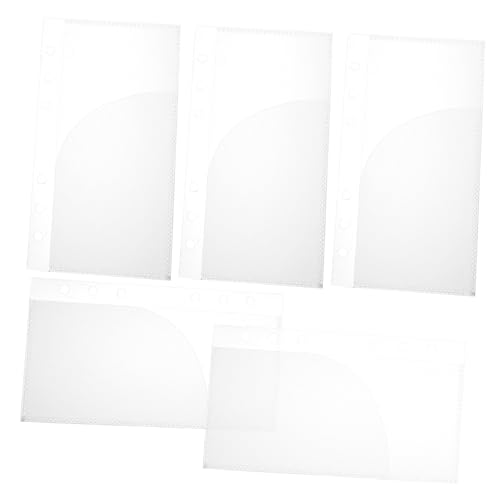 HOODANCOS 5 Stück Budget Binder Pockets Reusable Loose Leaf Taschen aus PP Transparentes Design für Haushaltsorganisation Planer Budgetierung von HOODANCOS