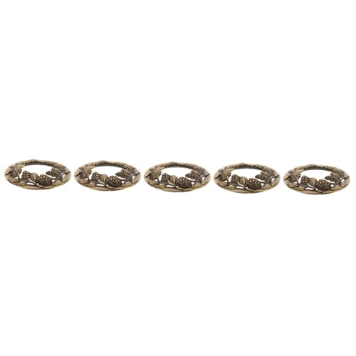 HOODANCOS 5 Stück Duftkerzendeckel für Aromaabdeckung Vanille mit duftend Deckel des Glases, der die Wärme sammelt Schutzdeckel aus Zinklegierung Kerzenaufsatz im Glas Hohler Aromadeckel von HOODANCOS