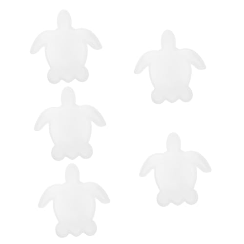 HOODANCOS 5 Stück Epoxidform Schildkrötendekor klares Epoxidharz Mini kleine Schildkröten Schildkröten-Dekorformen Schildkrötenform herstellen flexible Schildkrötenform Kieselgel Weiß von HOODANCOS