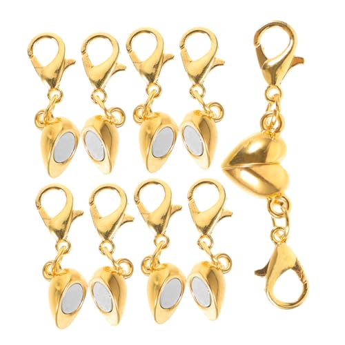 HOODANCOS 5 Stück Liebesmagnetkabel Verschluss für Halsketten Magnetverschlüsse Schlüssel Schmuck Verschluss armband magnetische schnallen Halskettenmagnetverschluss Kupferlegierung Golden HOODANCOS 5 Stück Liebesmagnetkabel Verschluss für Halsketten Magnetverschlüsse Schlüssel Schmuck Verschluss armband magnetische schnallen Halskettenmagnetverschluss Kupferlegierung Golden von HOODANCOS