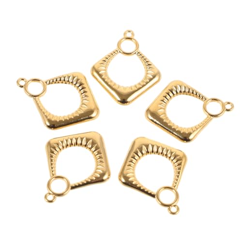 HOODANCOS 5 Stück Ohrring kreativer Anhänger Halskettenzubehör selber machen Ohrring mit Bastelanhängern Tropfenanhänger baumeln DIY-Schmuckanhänger Rostfreier Stahl Golden HOODANCOS 5 Stück Ohrring kreativer Anhänger Halskettenzubehör selber machen Ohrring mit Bastelanhängern Tropfenanhänger baumeln DIY-Schmuckanhänger Rostfreier Stahl Golden von HOODANCOS