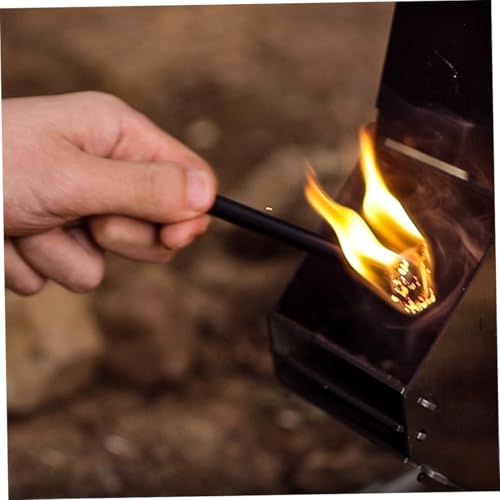 HOODANCOS 5 Stück Outdoor Camping Feuerstarter Wachsbeschichtetes Juteseil mit Aluminiumhülsen Sicherer Zünddocht für Grill Lagerfeuer Notfallausrüstung für Outdoor Enthusiasten und Camper von HOODANCOS