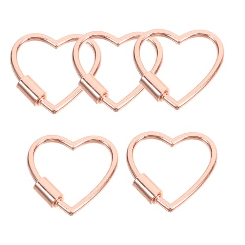 HOODANCOS 5 Stück Schmuckzubehör Schlüsselanhänger Verschlüsse Halskettenanschluss Kettenversteller Zum Kürzen Goldanhänger Für Armbänder Herzverschluss Schmuckclips Rose Gold Zinklegierung HOODANCOS 5 Stück Schmuckzubehör Schlüsselanhänger Verschlüsse Halskettenanschluss Kettenversteller Zum Kürzen Goldanhänger Für Armbänder Herzverschluss Schmuckclips Rose Gold Zinklegierung von HOODANCOS