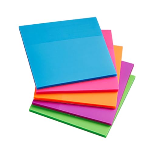 HOODANCOS 5 Stück Teiliges Farbige Memo Haftnotizen Transparentes Pet Notizbuch für Büro Schule und Zuhause Leicht Platzsparend und Vielseitig Verwendbar HOODANCOS 5 Stück Teiliges Farbige Memo Haftnotizen Transparentes Pet Notizbuch für Büro Schule und Zuhause Leicht Platzsparend und Vielseitig Verwendbar von HOODANCOS