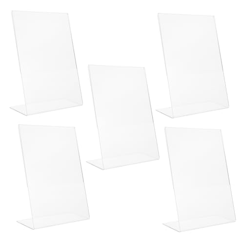 HOODANCOS 5 Stück Teiliges Förmiges Preisschild Halter für Einzelhandel und Büro Transparenter Tischaufsteller für Menüs und Plakate HOODANCOS 5 Stück Teiliges Förmiges Preisschild Halter für Einzelhandel und Büro Transparenter Tischaufsteller für Menüs und Plakate von HOODANCOS