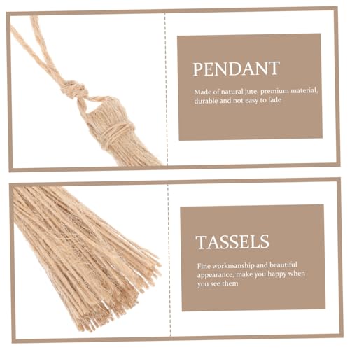 HOODANCOS 5 Stück Teiliges Jute Seil Quasten Natürliche Fransenanhänger für DIY Schmuck Hochzeits und Weihnachtsdekoration Strapazierfähige Rustikale Bastelverzierung HOODANCOS 5 Stück Teiliges Jute Seil Quasten Natürliche Fransenanhänger für DIY Schmuck Hochzeits und Weihnachtsdekoration Strapazierfähige Rustikale Bastelverzierung von HOODANCOS