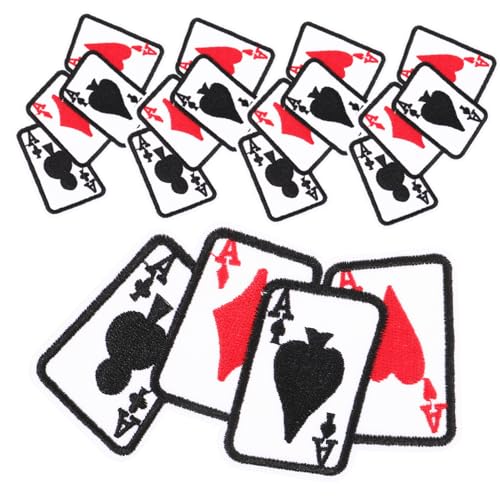 HOODANCOS 5 Stück Teiliges Poker Stickerei Aufnäher zum Aufbügeln Vintage Kleidung Flicken für Shirts Jacken und Rucksäcke Einfach zu Verwenden und Dekorativ HOODANCOS 5 Stück Teiliges Poker Stickerei Aufnäher zum Aufbügeln Vintage Kleidung Flicken für Shirts Jacken und Rucksäcke Einfach zu Verwenden und Dekorativ von HOODANCOS