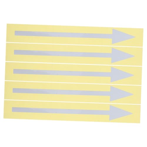 HOODANCOS 5 Stück Teiliges Reflektierendes Markierungsaufkleber Selbstklebend Abnehmbar Wasserfest Große Richtungspfeile für Briefkasten Sichtbare Wand und Bodenmarkierung Außen von HOODANCOS