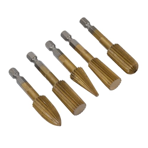 HOODANCOS 5 Stück Teiliges Set Hochgeschwindigkeitsstahl Holzfräswerkzeug mit Sechskantgriff Vielseitiges Fräswerkzeug für Holzgravur Langlebige Drehfeilen für Präzise Bearbeitung HOODANCOS 5 Stück Teiliges Set Hochgeschwindigkeitsstahl Holzfräswerkzeug mit Sechskantgriff Vielseitiges Fräswerkzeug für Holzgravur Langlebige Drehfeilen für Präzise Bearbeitung von HOODANCOS