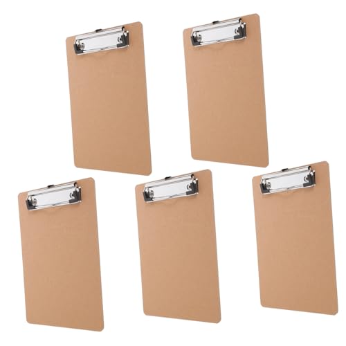HOODANCOS 5 Stück Teiliges Tragbares Büro-schreibbrett aus Robustem Holz und Eisen Leichtes Clipboard zum Klemmen von Dokumenten für Büro Schule Zuhause HOODANCOS 5 Stück Teiliges Tragbares Büro-schreibbrett aus Robustem Holz und Eisen Leichtes Clipboard zum Klemmen von Dokumenten für Büro Schule Zuhause von HOODANCOS