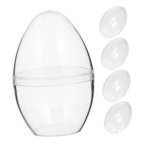 HOODANCOS 5 Stück Transparente, Befüllbare Ostereier Kunststoff, Klare Ornamente, Kugeln Für Dekorationen Für Osterpartys, Frühlingsjagd Und Heimdekoration HOODANCOS 5 Stück Transparente, Befüllbare Ostereier Kunststoff, Klare Ornamente, Kugeln Für Dekorationen Für Osterpartys, Frühlingsjagd Und Heimdekoration von HOODANCOS
