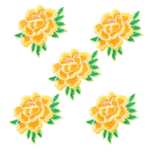 HOODANCOS 5 Stück bügelbilder Aufnäher für Jeans Stickereiapplikationen Stickereiflecken Flicken nähen Stoffflicken für Kleidung Aufnäher zum Aufbügeln für Kleidung Polyester Yellow HOODANCOS 5 Stück bügelbilder Aufnäher für Jeans Stickereiapplikationen Stickereiflecken Flicken nähen Stoffflicken für Kleidung Aufnäher zum Aufbügeln für Kleidung Polyester Yellow von HOODANCOS