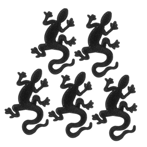 HOODANCOS 5 Stück dekorative Fellflecken nähen Patch Reptil Gecko abriebfeste Fellflecken Cartoon-Eisenflecken Eisenflecken selber machen Multifunktions-Kleiderflicken Stoff Schwarz HOODANCOS 5 Stück dekorative Fellflecken nähen Patch Reptil Gecko abriebfeste Fellflecken Cartoon-Eisenflecken Eisenflecken selber machen Multifunktions-Kleiderflicken Stoff Schwarz von HOODANCOS