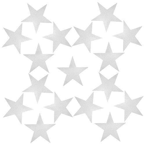 HOODANCOS 50 Blatt Glitzernsternpapier geschnitten papierausschnitt Ausschnitte Wanddekoration Quilling Formen aus Tonpapier dekorativer Ausschnitt Bastelpapier Silber von HOODANCOS