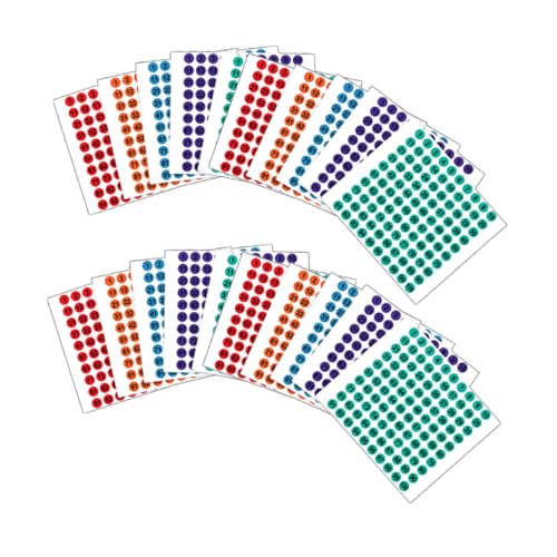 HOODANCOS 50 Bögen Mit Diy-aufklebern Mit Fortlaufenden Zahlen: Bunte Klebeetiketten, Kleine Runde Aufkleber Zum Organisieren Und Sortieren – Kreis-zahlenaufkleber Für Das Basteln Im Büro HOODANCOS 50 Bögen Mit Diy-aufklebern Mit Fortlaufenden Zahlen: Bunte Klebeetiketten, Kleine Runde Aufkleber Zum Organisieren Und Sortieren – Kreis-zahlenaufkleber Für Das Basteln Im Büro von HOODANCOS