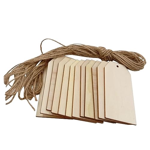 HOODANCOS 50 Stück Holz Quadtags DIY Dekoration mit Juteschnur für Bastelprojekte Tischdeko Hochzeiten und Partys HOODANCOS 50 Stück Holz Quadtags DIY Dekoration mit Juteschnur für Bastelprojekte Tischdeko Hochzeiten und Partys von HOODANCOS