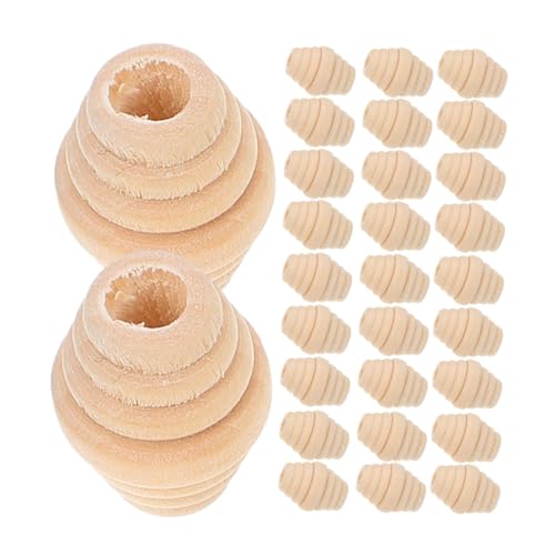 HOODANCOS 50 Stück Holzperlen Schnurzubehör Perlen Schmuckherstellungszubehör Perlen Für Armbänder Perlen Zur Schmuckherstellung Schlüssel Und Kleine Perlen Verschiedene Perlen von HOODANCOS