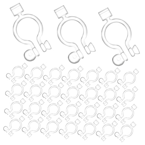 HOODANCOS 50 Stück Ohrclip-Adapter Clips Konverter Clip-Ohrringe Clip auf Ohrringbefunde Ohr-Erkenntnisse Clip-on-Ohrringmaterial Ohrring basteln Clip-On-Ohrring-Erkenntnisse Haken Kieselgel von HOODANCOS