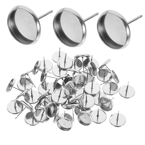 HOODANCOS 50 Stück Ohrstecker Basis Flach Rund Bezel Tray Ohrring Rohlinge DIY Schmuckzubehör für Kreative Projekte HOODANCOS 50 Stück Ohrstecker Basis Flach Rund Bezel Tray Ohrring Rohlinge DIY Schmuckzubehör für Kreative Projekte von HOODANCOS