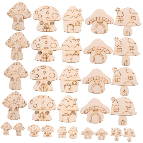 HOODANCOS 50 Stück Pilzhaus Holzscheiben Hüttendekor Gartenpilze Pilzdekoration Pilze Pilzausschnitte Aus Holz Zum Basteln Pilzverzierungen Pilzholzhandwerk Unfertiger Pilz HOODANCOS 50 Stück Pilzhaus Holzscheiben Hüttendekor Gartenpilze Pilzdekoration Pilze Pilzausschnitte Aus Holz Zum Basteln Pilzverzierungen Pilzholzhandwerk Unfertiger Pilz von HOODANCOS