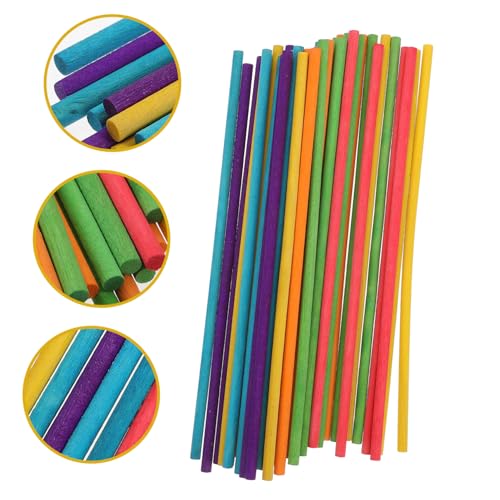 HOODANCOS 50 Stück Teiliges Bunte Holzstäbe Farbenfrohe Runde Bastelstäbe aus Holz für Modellbau Skulpturen Collagen und Lernen HOODANCOS 50 Stück Teiliges Bunte Holzstäbe Farbenfrohe Runde Bastelstäbe aus Holz für Modellbau Skulpturen Collagen und Lernen von HOODANCOS