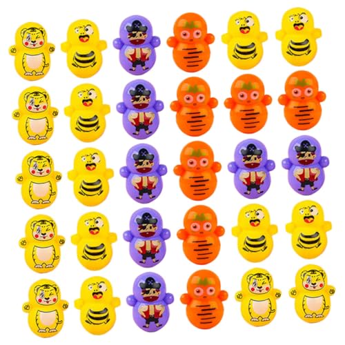 HOODANCOS 50 Stück Teiliges Miniatur Cartoon Wackelfiguren Buntes Langlebiges Kunststoffspielzeug Kleine Tischdekoration und Kinderspielzeug Kompakt Rutschfest für Sammler von HOODANCOS