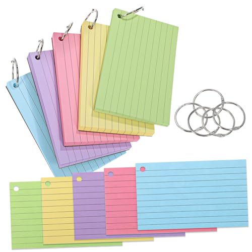 HOODANCOS 500 Stück Indexnotizen Notizkarten 3x5 Karteikarten zum Lernen blinken farbig Kind Karteikarten Notizbuch Kleines Notizbuch Beachten Sie Pads Memo -Pads linierte Notizkarten Papier HOODANCOS 500 Stück Indexnotizen Notizkarten 3x5 Karteikarten zum Lernen blinken farbig Kind Karteikarten Notizbuch Kleines Notizbuch Beachten Sie Pads Memo -Pads linierte Notizkarten Papier von HOODANCOS