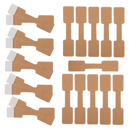 HOODANCOS 500 Stück Ornament-Klebeetikett klebrige dekorative Etiketten Aufkleber runden Stichworte Schmuckzubehör Preisschilder für Schmuck Kraftpapier Light von HOODANCOS