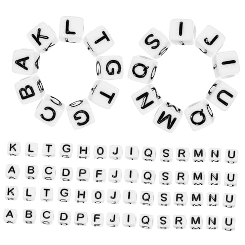 HOODANCOS 500Stücke Buchstabenperlen Multifunktionale Acrylperlen für DIY Armbänder und Schmuck für Kreative Bastelprojekte von HOODANCOS