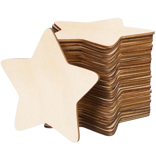 HOODANCOS 50Stücke DIY Holz Chips Sternform Graffiti Holzscheiben für Bastelprojekte und Familienaktivitäten Hochwertigem Langlebigem Material HOODANCOS 50Stücke DIY Holz Chips Sternform Graffiti Holzscheiben für Bastelprojekte und Familienaktivitäten Hochwertigem Langlebigem Material von HOODANCOS