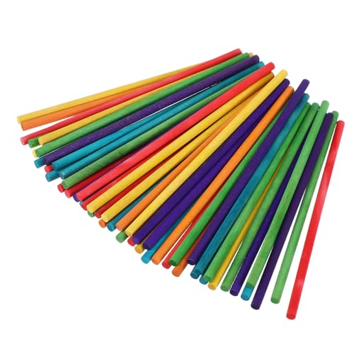 HOODANCOS 50Stücke Holzstäbchen DIY Bastelstäbe für Spielprojekte Farbenfroh Bastelarbeiten und Spielspaß HOODANCOS 50Stücke Holzstäbchen DIY Bastelstäbe für Spielprojekte Farbenfroh Bastelarbeiten und Spielspaß von HOODANCOS