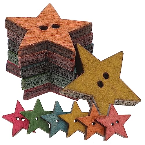 HOODANCOS 50Stücke Holzsterne Knöpfe Fünfzackige Handknöpfe für DIY Projekte Stoffe Kleidung und Bastelarbeiten Langlebig und Vielseitig Einsetzbar HOODANCOS 50Stücke Holzsterne Knöpfe Fünfzackige Handknöpfe für DIY Projekte Stoffe Kleidung und Bastelarbeiten Langlebig und Vielseitig Einsetzbar von HOODANCOS