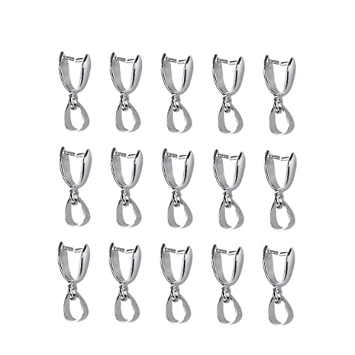 HOODANCOS 50Stücke Metallklemmclips für Schmuckherstellung Wulstverbinder und Anhänger für Halsketten Armbänder Schlüsselanhänger DIY Bastelzubehör Weißgold HOODANCOS 50Stücke Metallklemmclips für Schmuckherstellung Wulstverbinder und Anhänger für Halsketten Armbänder Schlüsselanhänger DIY Bastelzubehör Weißgold von HOODANCOS