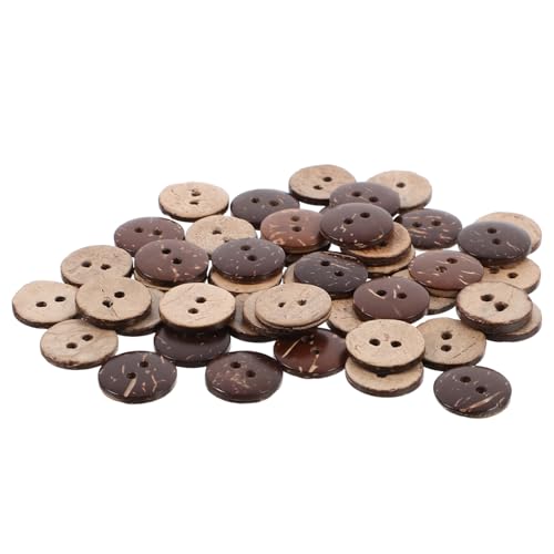 HOODANCOS 50Stücke Runde Holzknöpfe mit Löchern Umweltfreundliche Kokosnussschale Knöpfe für Scrapbooking und Handarbeiten Designs HOODANCOS 50Stücke Runde Holzknöpfe mit Löchern Umweltfreundliche Kokosnussschale Knöpfe für Scrapbooking und Handarbeiten Designs von HOODANCOS