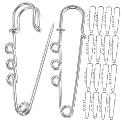 HOODANCOS 50Stücke Sicherheitsnadeln mit Löchern Metall Broschen für DIY Vielseitige Befestigungen für Schals Hüte und Kleidung Langlebig für Handarbeiten von HOODANCOS