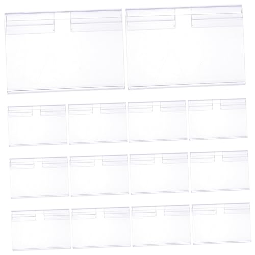 HOODANCOS 50Stücke Transparente Etikettenhalter Preisschilder Display für Supermarkt Wiederverwendbare Warenschildständer Praktische Schilderhalter für Laden von HOODANCOS